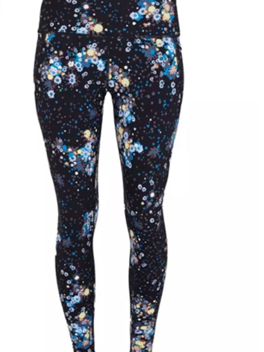 Sweaty Betty Floral High-Waist Women’s Leggings - Black/Blue